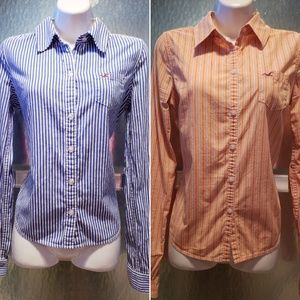 Lot of 2 Hollister Button Down Shirts Size M